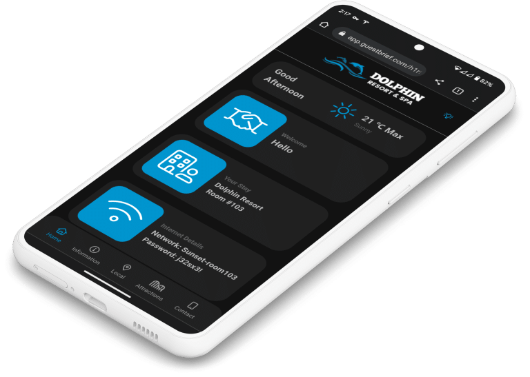 Screenshot of Guest Brief App